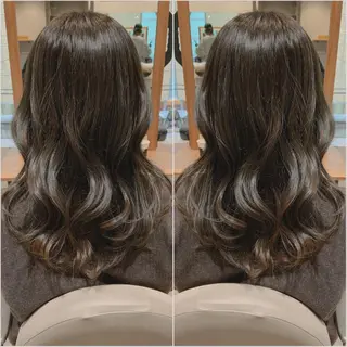 セミロング カラー ヘアアレンジ 韓国hair🦋 Nanaのヘアスタイル