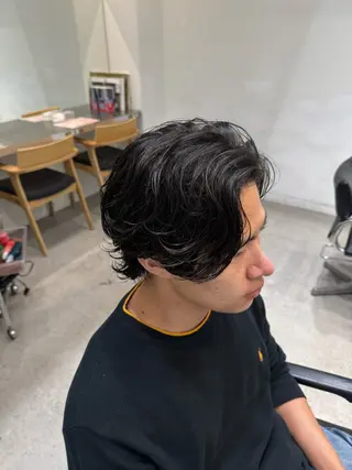 ミディアム パーマ fifth 村田 悠輔のヘアスタイル