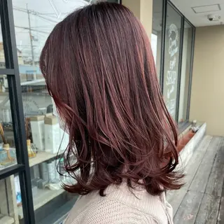 ミディアム カラー 透明感カラー/パーマ 🌀アオノのヘアスタイル