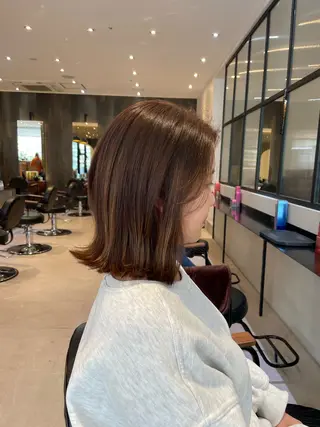 ミディアム カラー オリーブカラー🫒/ ハッシュカット/みゆのヘアスタイル