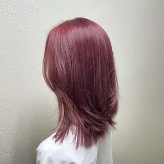 ミディアム カラー パーマ ヘアアレンジ メンズ キッズ ネイル マツエク・マツパ 切りっぱなしヘアボブ ミディアムヘアRYOのヘアスタイル