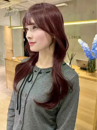 ロング カラー 🍎デザインカラー /カエデ🍎のヘアスタイル