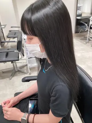 ロング カラー スキバサミを使わない カット🌼唯🌼のヘアスタイル