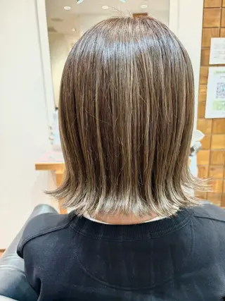 ショート カラー 秋山知穂🧸縮毛矯正 ショート新越谷南越谷のヘアスタイル