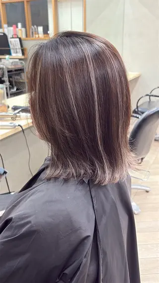 ミディアム レイヤーカット/ 艶カラー/RYOMAのヘアスタイル