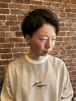 ショート カラー パーマ ヘアアレンジ メンズ キッズ ネイル マツエク・マツパ アイブロウ 久木原 ゆりのヘアスタイル