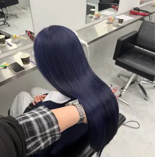 セミロング うる艶🫧寒色カラー 💜🦋🫧ミズキのヘアスタイル