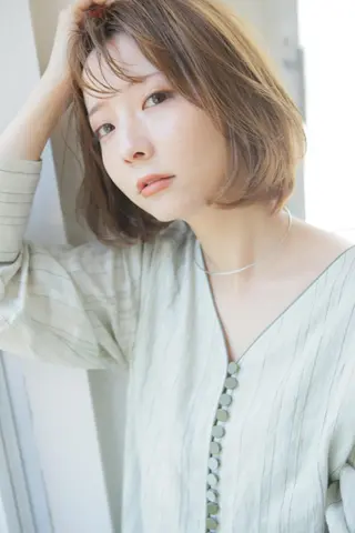 ミディアム ブリーチ毛でもできる 髪質改善縮毛MIHOのヘアスタイル