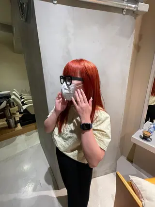 セミロング カラー パーマ 🎀オイダイラ モモカ🎀のヘアスタイル