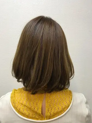 ミディアム カラー 吉森 満俊のヘアスタイル