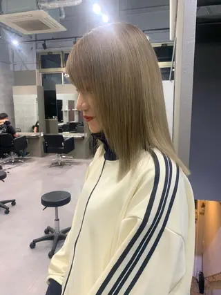 カラー 酸性ストレート 髪質改善のヘアスタイル