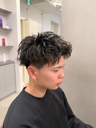 メンズ メンズ/シャドウ/ 波巻き/kyogoのヘアスタイル