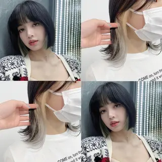 ミディアム カラー 🍒暖色✖️レイヤー ／Haruna🍒のヘアスタイル
