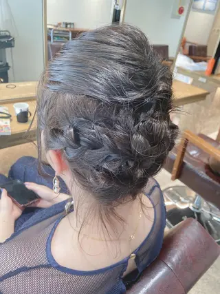 ミディアム ヘアアレンジ レイヤー×ヘッドスパ *保田遥*のヘアスタイル