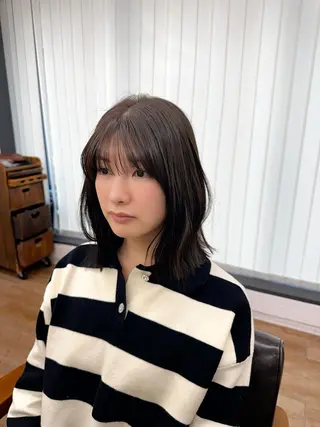 ミディアム カラー パーマ ヘアアレンジ メンズ キッズ 骨格レイヤーカット 🌿美髪縮毛矯正のヘアスタイル