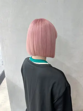 ミディアム カラー 艶髪ハイトーン ちひろ🌙+.°のヘアスタイル