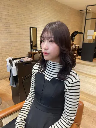 セミロング 亀川蓮 Agu hairのヘアスタイル