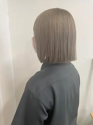 ショート カラー 縮毛矯正🤍 盛れるボブ/ひかりのヘアスタイル