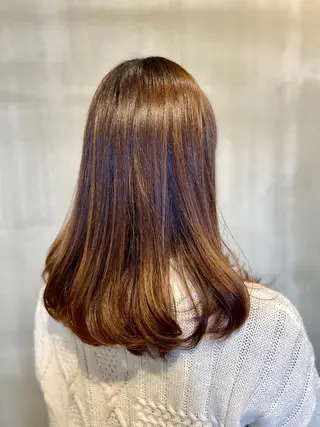 セミロング 当日OK◎艶カラー /木下ゆりえ🌸のヘアスタイル