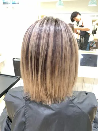 ミディアム カラー LUSTRE クロサワのヘアスタイル