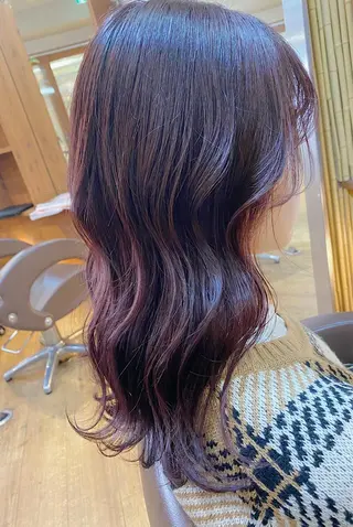 セミロング カラー 菅村 勇亮のヘアスタイル