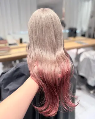 ロング カラー ツヤ髪/透け感ヘア 💎Nokaのヘアスタイル
