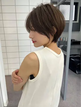 ショート 韓国ヘア/透明感 カラー/金子 愛優のヘアスタイル