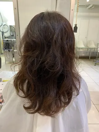ロング パーマ ショートカット/ カラーARAI🫧のヘアスタイル