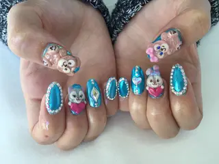 ネイル 💎🐰 saki. m 🐰💎のネイルデザイン