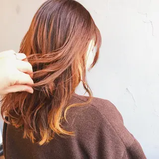セミロング カラー 山口 浩之のヘアスタイル