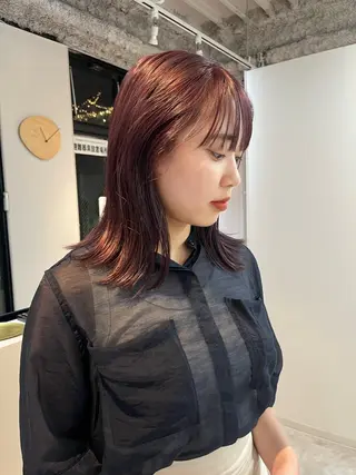 カラー ヘアアレンジ aya/ブリーチ/ ボブ/ショートのヘアスタイル