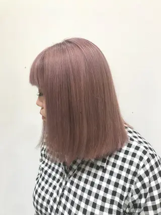 ミディアム ブリーチカラー☆ 再生トリートメントのヘアスタイル