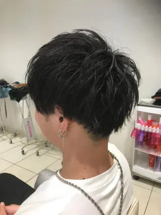 ショート カラー パーマ ヘアアレンジ メンズ キッズ ネイル マツエク・マツパ EnBlesS西宮 マンツーマン神道有基のヘアスタイル