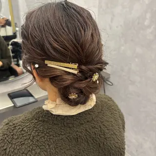 ミディアム ヘアアレンジ NUMBER_ ユイナのヘアスタイル