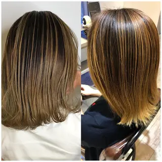 ミディアム ブリーチカラー🌈 石垣翔太のヘアスタイル