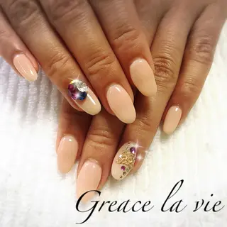 セミロング カラー パーマ キッズ ネイル マツエク・マツパ Greace  la vieのネイルデザイン