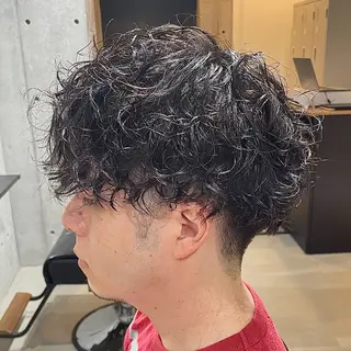 ショート パーマ メンズ 中崎町メンズパーマ/ シャドウ/山下拓実のヘアスタイル