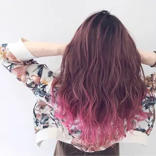 ロング カラー 渡邊 唯のヘアスタイル