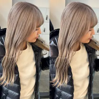 セミロング カラー yoriダブルカラー 代表すがわらのヘアスタイル