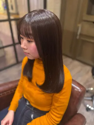 ロング カラー 野口 菜緒のヘアスタイル