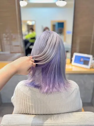 ミディアム カラー 似合わせ/ブリーチ/ 透明感/sanamiのヘアスタイル