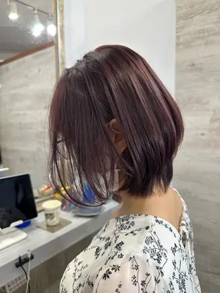 セミロング カラー ブリーチ koheiのヘアスタイル