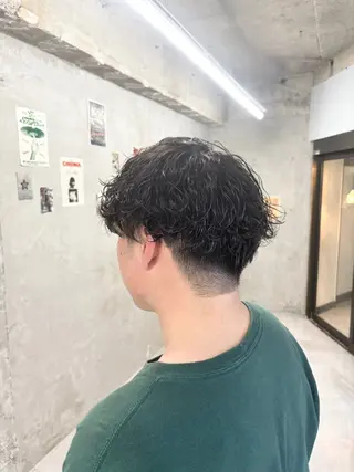 ショート パーマ メンズ door white hideのヘアスタイル