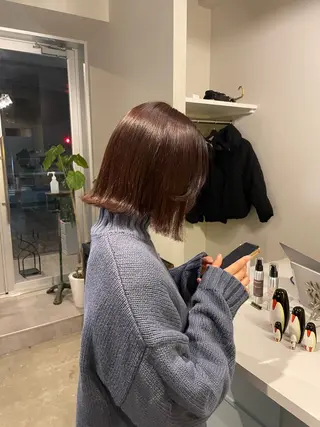 ミディアム カラー ヘアアレンジ Heath 姪浜 ⌇フタバのヘアスタイル