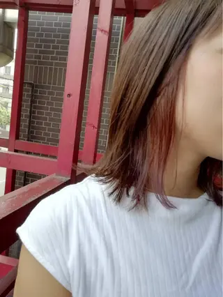 ミディアム カラー ママ美容師 *ヒマワリのヘアスタイル