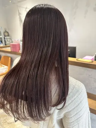 セミロング カラー 落合　眺 (オチアイ　ノゾミ)のヘアスタイル