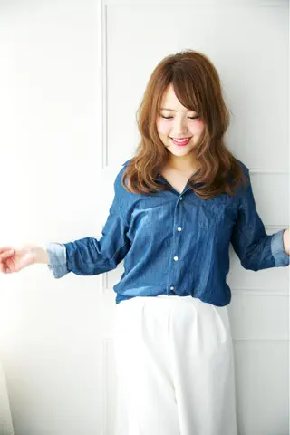 ミディアム 波川 幸功のヘアスタイル