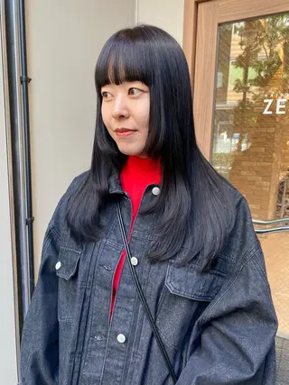 ロング カラー ワンカールで盛れる レイヤー🎀Macoのヘアスタイル