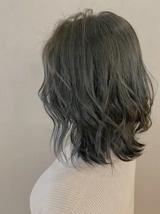 ミディアム unopulir 景山　凌のヘアスタイル