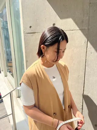 ミディアム カラー ボブ&艶髪透明感 カラー♡TOMOE♡のヘアスタイル